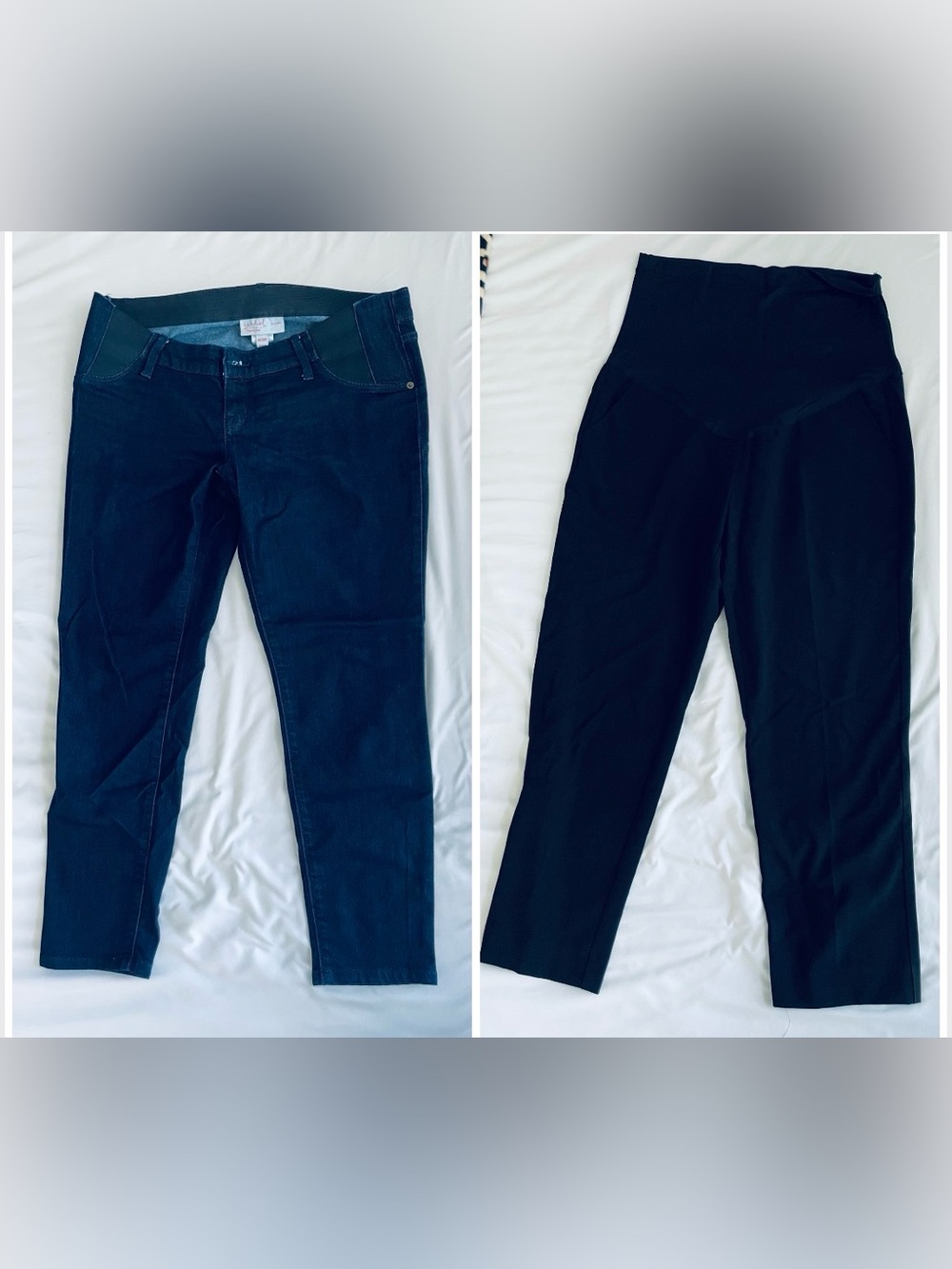Bundle Maternity Jeans and Pants altered for petite height.